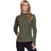 imageRBX Active Womens Athletic Breathable Lightweight Zip Up Running Jacket with PocketsThyme Greenzip Pocket