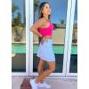 imageRBX Active Womens Athletic Fashion Racerback Seamless Low Impact Workout Sports BraBack Mesh Blue