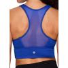 imageRBX Active Womens Athletic Fashion Racerback Seamless Low Impact Workout Sports BraBack Mesh Blue