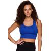 imageRBX Active Womens Athletic Fashion Racerback Seamless Low Impact Workout Sports BraBack Mesh Blue