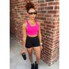 imageRBX Active Womens Athletic Fashion Racerback Seamless Low Impact Workout Sports BraBack Mesh Hot Pink