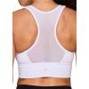 imageRBX Active Womens Athletic Fashion Racerback Seamless Low Impact Workout Sports BraBack Mesh White