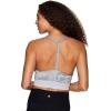imageRBX Active Womens Athletic Fashion Racerback Seamless Low Impact Workout Sports BraJacquard Floral Grey