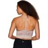 imageRBX Active Womens Athletic Fashion Racerback Seamless Low Impact Workout Sports BraJacquard Floral Taupe