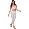 imageRBX Active Womens Athletic Fashion Racerback Seamless Low Impact Workout Sports BraPastel Pink Leopard
