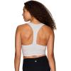 imageRBX Active Womens Athletic Fashion Racerback Seamless Low Impact Workout Sports BraTonal Zebra Light Sand