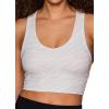 imageRBX Active Womens Athletic Fashion Racerback Seamless Low Impact Workout Sports BraTonal Zebra Light Sand