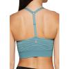 imageRBX Active Womens Athletic Fashion Racerback Seamless Low Impact Workout Sports BraZebra Light Blue