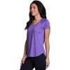 imageRBX Active Womens Athletic Quick Dry Space Dye Short Sleeve Yoga TShirtSpace Dye Violet Indigo