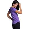 imageRBX Active Womens Athletic Quick Dry Space Dye Short Sleeve Yoga TShirtSpace Dye Violet Indigo
