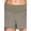 imageRBX Active Womens Athletic Relaxed Fit Quick Dry Stretch Woven Running Short with Inner Attached Brief and PocketsSolid Sage