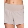 imageRBX Active Womens Athletic Relaxed Fit Quick Dry Stretch Woven Running Short with Inner Attached Brief and PocketsSolid Sand