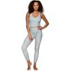 imageRBX Active Womens Bra Top Athletic Yoga Crop Tank Top with Built in Shelf BraBlue Brushed Weave