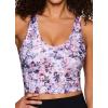 imageRBX Active Womens Bra Top Athletic Yoga Crop Tank Top with Built in Shelf BraDitsy Floral Multi