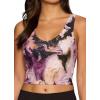 imageRBX Active Womens Bra Top Athletic Yoga Crop Tank Top with Built in Shelf BraMisty Cloud Multi