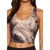 imageRBX Active Womens Bra Top Athletic Yoga Crop Tank Top with Built in Shelf BraMoody Marble