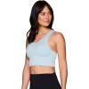 imageRBX Active Womens Bra Top Athletic Yoga Crop Tank Top with Built in Shelf BraRibbed Light Blue