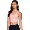 imageRBX Active Womens Bra Top Athletic Yoga Crop Tank Top with Built in Shelf BraSolid Blush Pink