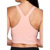 imageRBX Active Womens Bra Top Athletic Yoga Crop Tank Top with Built in Shelf BraSolid Blush Pink