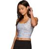 imageRBX Active Womens Bra Top Athletic Yoga Crop Tank Top with Built in Shelf BraSparkling Ocean Lavender