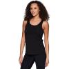 imageRBX Active Womens Bra Top Ventilated Gym Yoga Running Tank Top with Shelf BraStrappy Black