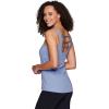 imageRBX Active Womens Bra Top Ventilated Gym Yoga Running Tank Top with Shelf BraStrappy Periwinkle