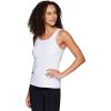 imageRBX Active Womens Bra Top Ventilated Gym Yoga Running Tank Top with Shelf BraStrappy White