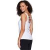 imageRBX Active Womens Bra Top Ventilated Gym Yoga Running Tank Top with Shelf BraStrappy White