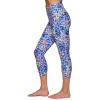 imageRBX Active Womens Capris Leggings Yoga Athletic Workout Cropped LeggingsFlower Bed Multi