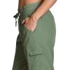 imageRBX Active Womens Cargo Capri Pant with Pockets Fashion Lightweight Woven with DrawstringBasil