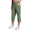 imageRBX Active Womens Cargo Capri Pant with Pockets Fashion Lightweight Woven with DrawstringBasil