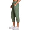 imageRBX Active Womens Cargo Capri Pant with Pockets Fashion Lightweight Woven with DrawstringBasil