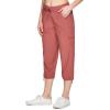 imageRBX Active Womens Cargo Capri Pant with Pockets Fashion Lightweight Woven with DrawstringBrick