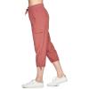 imageRBX Active Womens Cargo Capri Pant with Pockets Fashion Lightweight Woven with DrawstringBrick