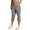 imageRBX Active Womens Cargo Capri Pant with Pockets Fashion Lightweight Woven with DrawstringDriftwood