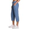 imageRBX Active Womens Cargo Capri Pant with Pockets Fashion Lightweight Woven with DrawstringMoonlight Blue