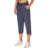 imageRBX Active Womens Cargo Capri Pant with Pockets Fashion Lightweight Woven with DrawstringSmoke Blue