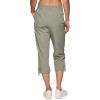 imageRBX Active Womens Cargo Capri Pant with Pockets Fashion Lightweight Woven with DrawstringSmoke Sage