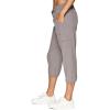 imageRBX Active Womens Cargo Capri Pant with Pockets Fashion Lightweight Woven with DrawstringTawny Taupe