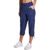 imageRBX Active Womens Cargo Capri Pant with Pockets Fashion Lightweight Woven with DrawstringTwilight Blue