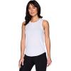 imageRBX Active Womens Fashion Basics Regular Length Super Soft Flowy Yoga Tank TopRibbed White