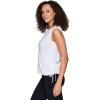 imageRBX Active Womens Fashion Basics Regular Length Super Soft Flowy Yoga Tank TopShirred White