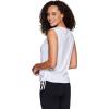 imageRBX Active Womens Fashion Basics Regular Length Super Soft Flowy Yoga Tank TopShirred White