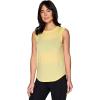 imageRBX Active Womens Fashion Basics Regular Length Super Soft Flowy Yoga Tank TopShoulder Tuck Yellow