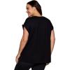 imageRBX Active Womens Fashion Plus Size Relaxed Fit Breathable Running Workout Short Sleeve Yoga TShirt TopFrench Terry Black