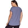 imageRBX Active Womens Fashion Plus Size Relaxed Fit Breathable Running Workout Short Sleeve Yoga TShirt TopFrench Terry Blue Violet