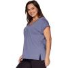 imageRBX Active Womens Fashion Plus Size Relaxed Fit Breathable Running Workout Short Sleeve Yoga TShirt TopFrench Terry Blue Violet