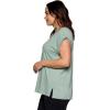 imageRBX Active Womens Fashion Plus Size Relaxed Fit Breathable Running Workout Short Sleeve Yoga TShirt TopFrench Terry Sea Glass