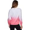 imageRBX Active Womens Fashion RegularCropped Length Lightweight French Terry Pullover SweatshirtCropped Ombre Pink