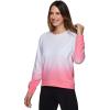 imageRBX Active Womens Fashion RegularCropped Length Lightweight French Terry Pullover SweatshirtCropped Ombre Pink